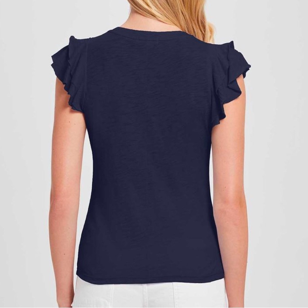 Goldie Lewinter Celeste Ruffle Cap Sleeve Tee